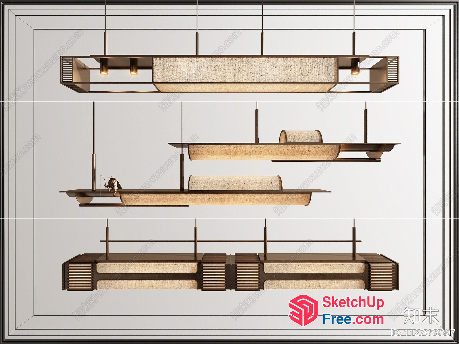 Modern Hanging Light Fixtures With Minimalist Design 3D SketchUp File