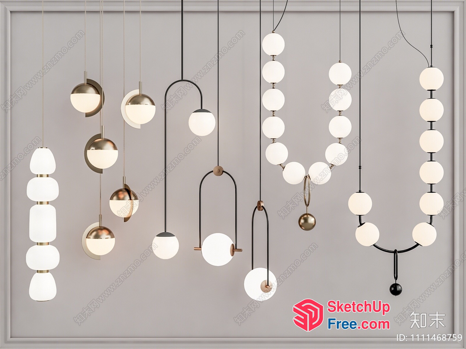 Modern Lighting Fixtures Collection 3D SketchUp File