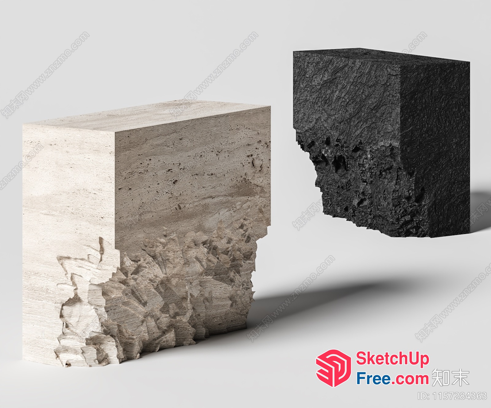 Aged Stone Pillars 3D SketchUp File