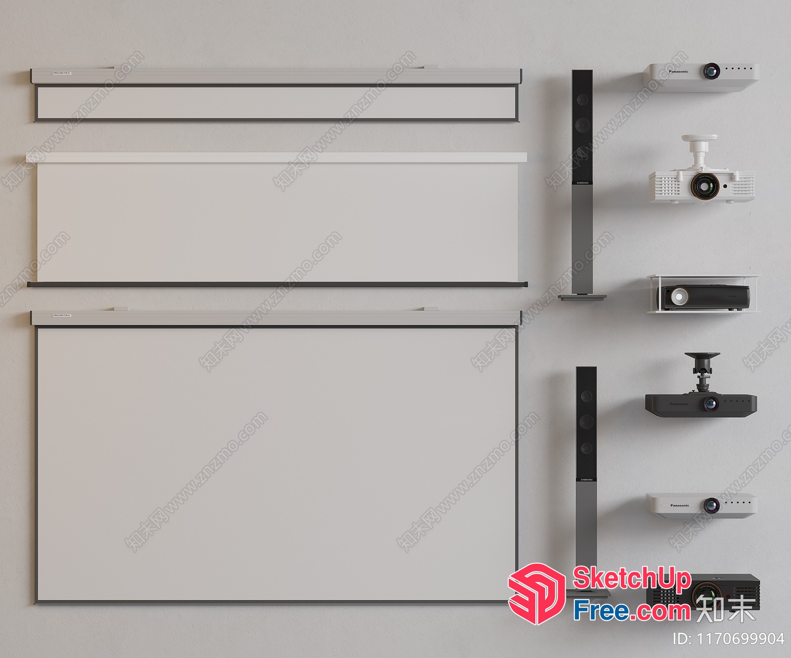 Modern Office Presentation Equipment Display 3D SketchUp File