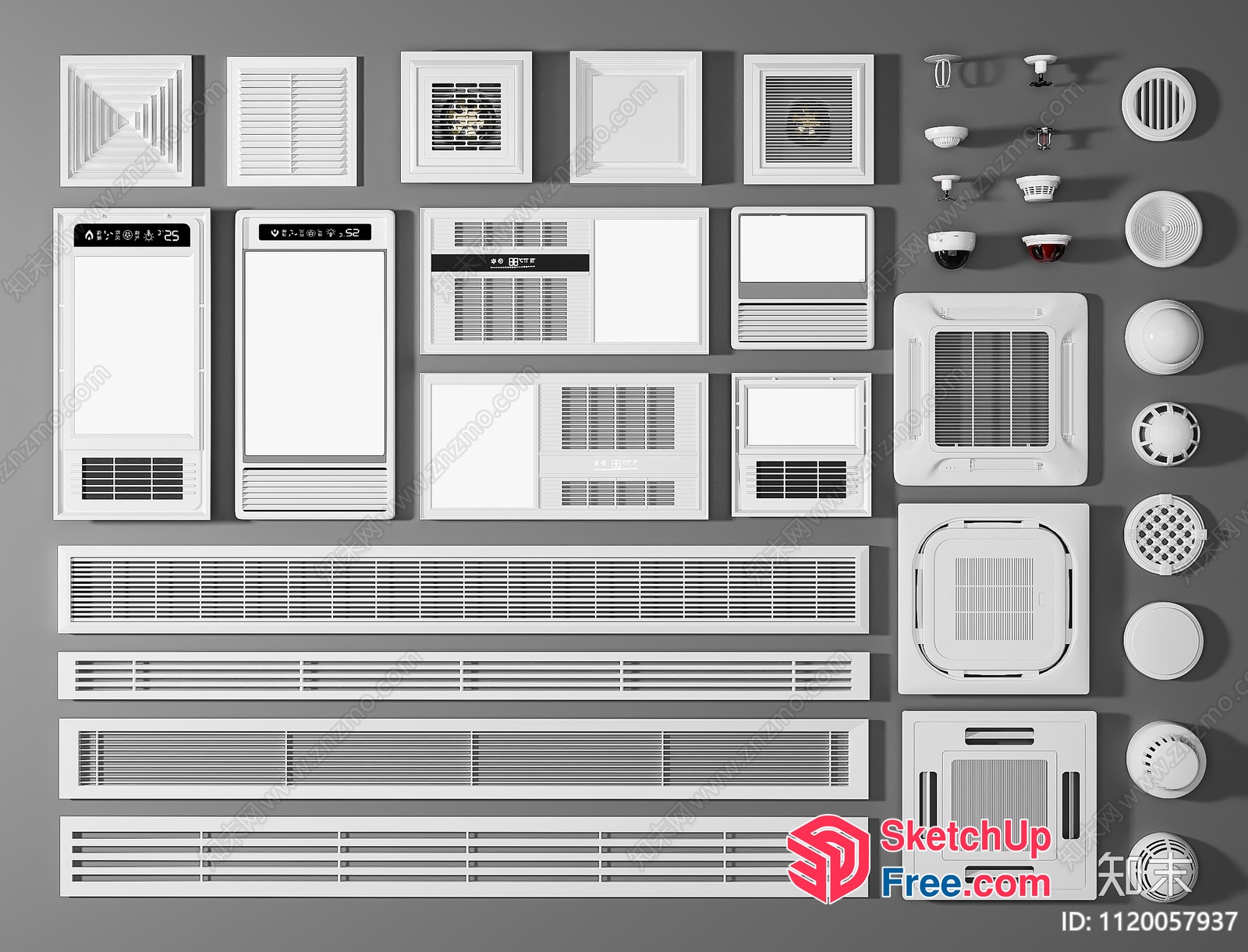 White Ventilation Systems 3D SketchUp File