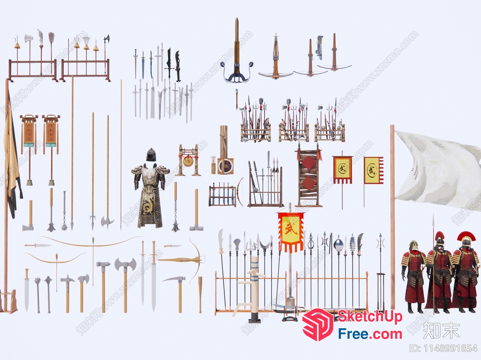 Medieval Armory Collection 3D SketchUp File