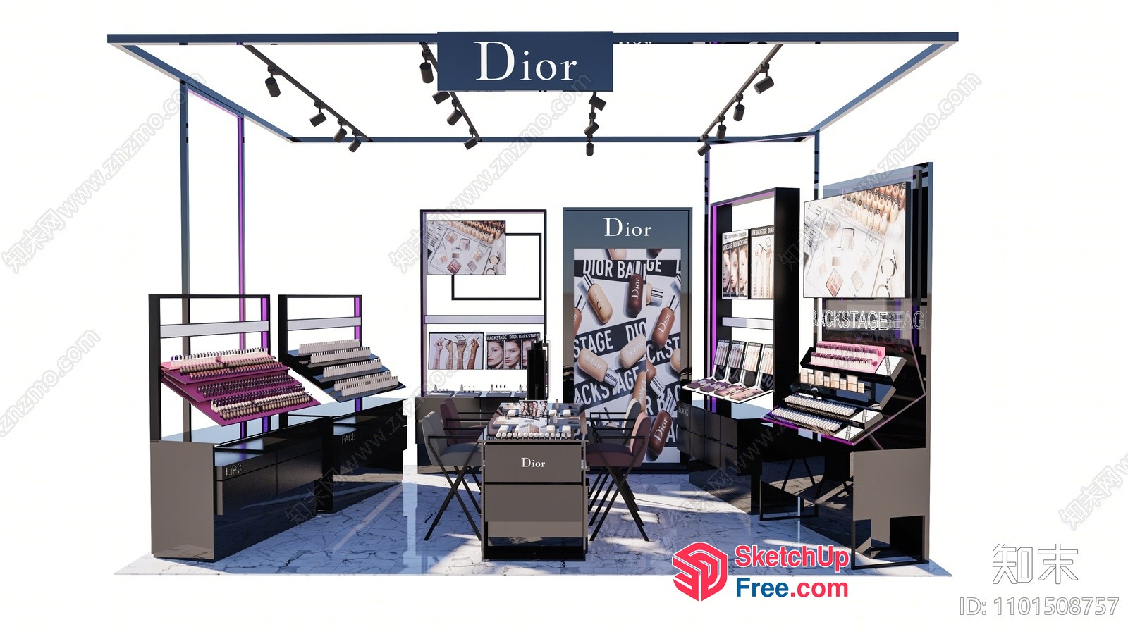 Dior Cosmetics Display 3D SketchUp File