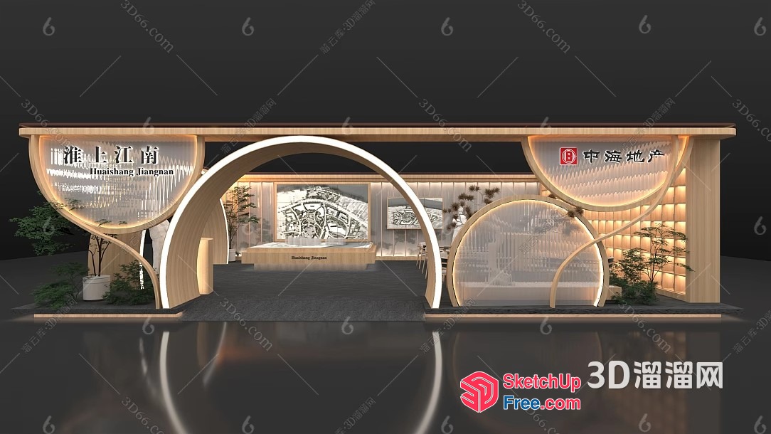 Elegant Modern Chinese Architecture 3D SketchUp File