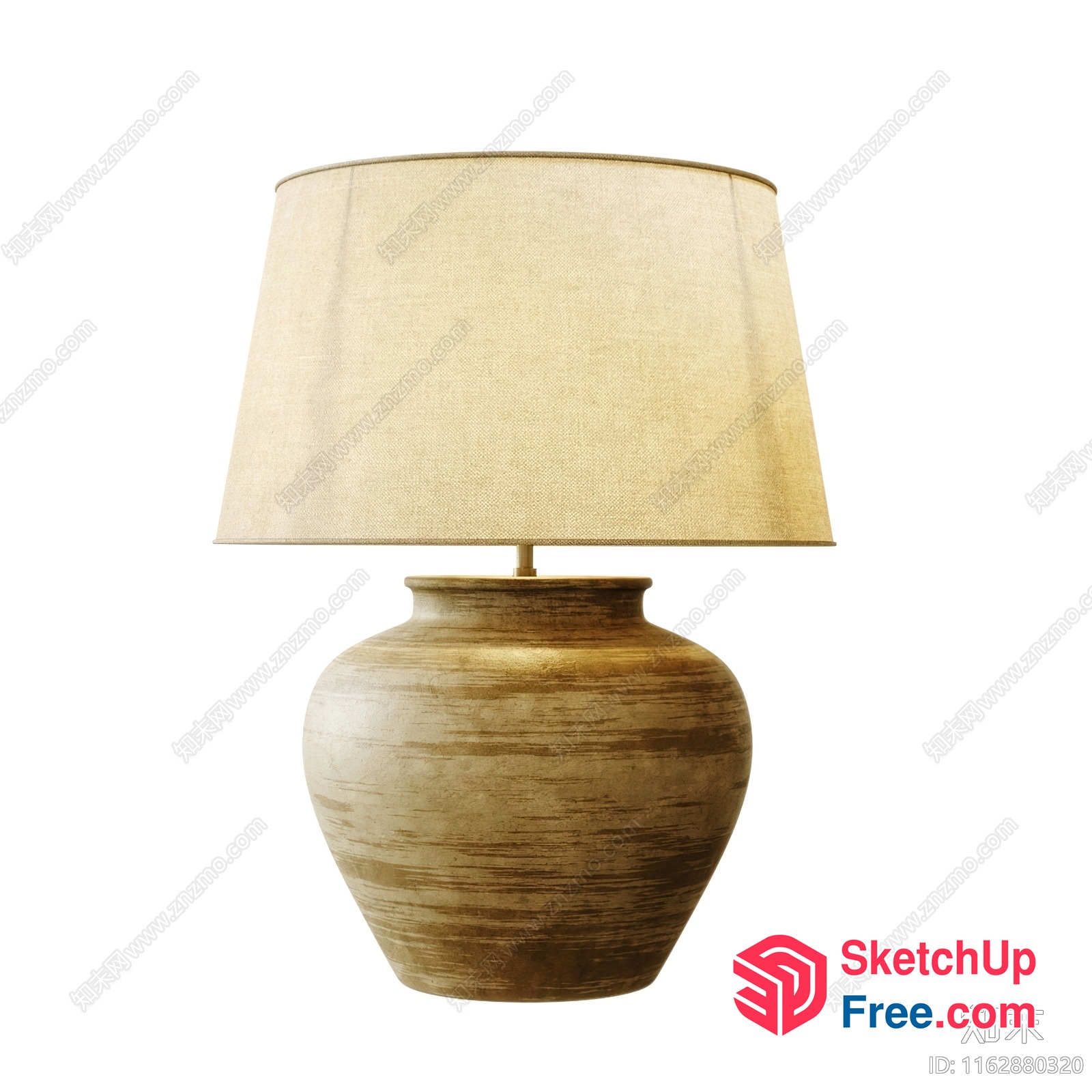 Elegant Table Lamp With Distinctive Vase Shape 3D SketchUp File