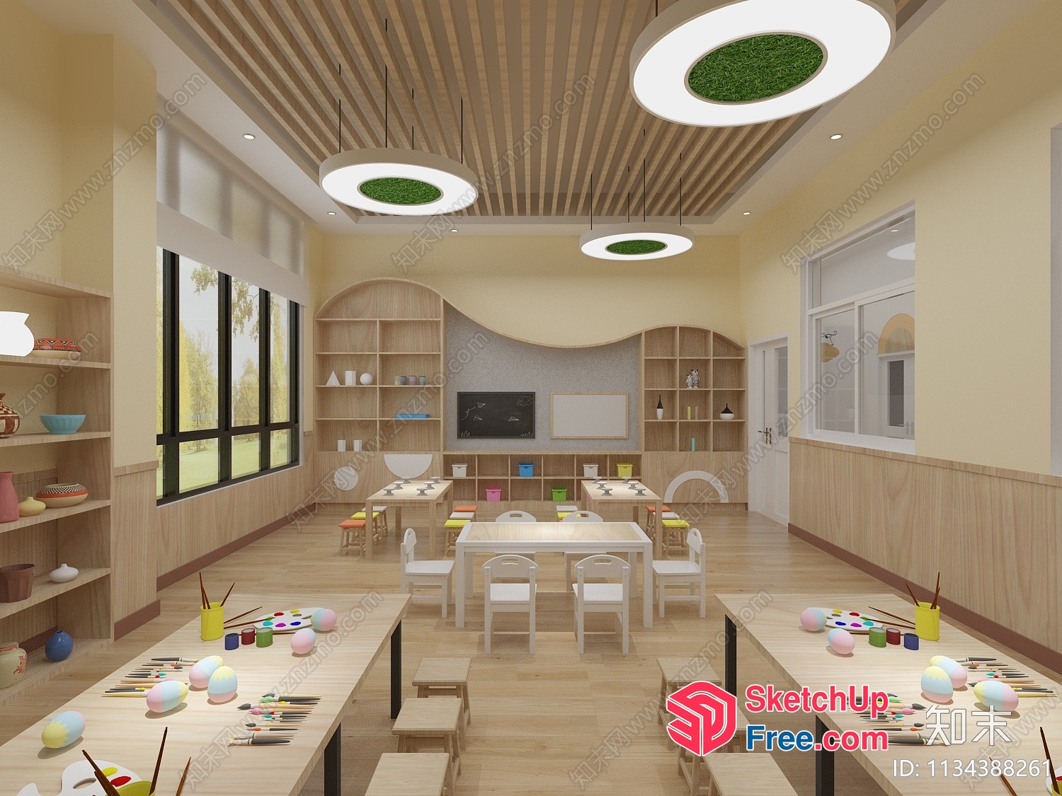 Modern And Functional Kindergarten Classroom 3D SketchUp File