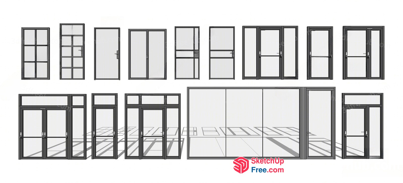 Various Types Of Doors And Windows 3D SketchUp File