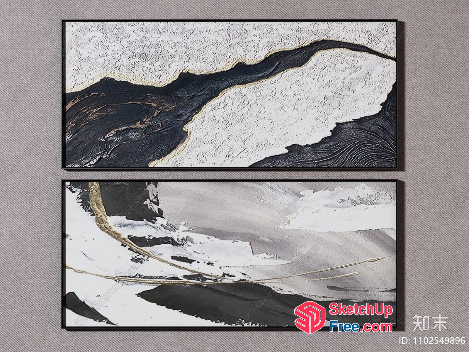 Modern Artistic Landscape Painting 3D SketchUp File
