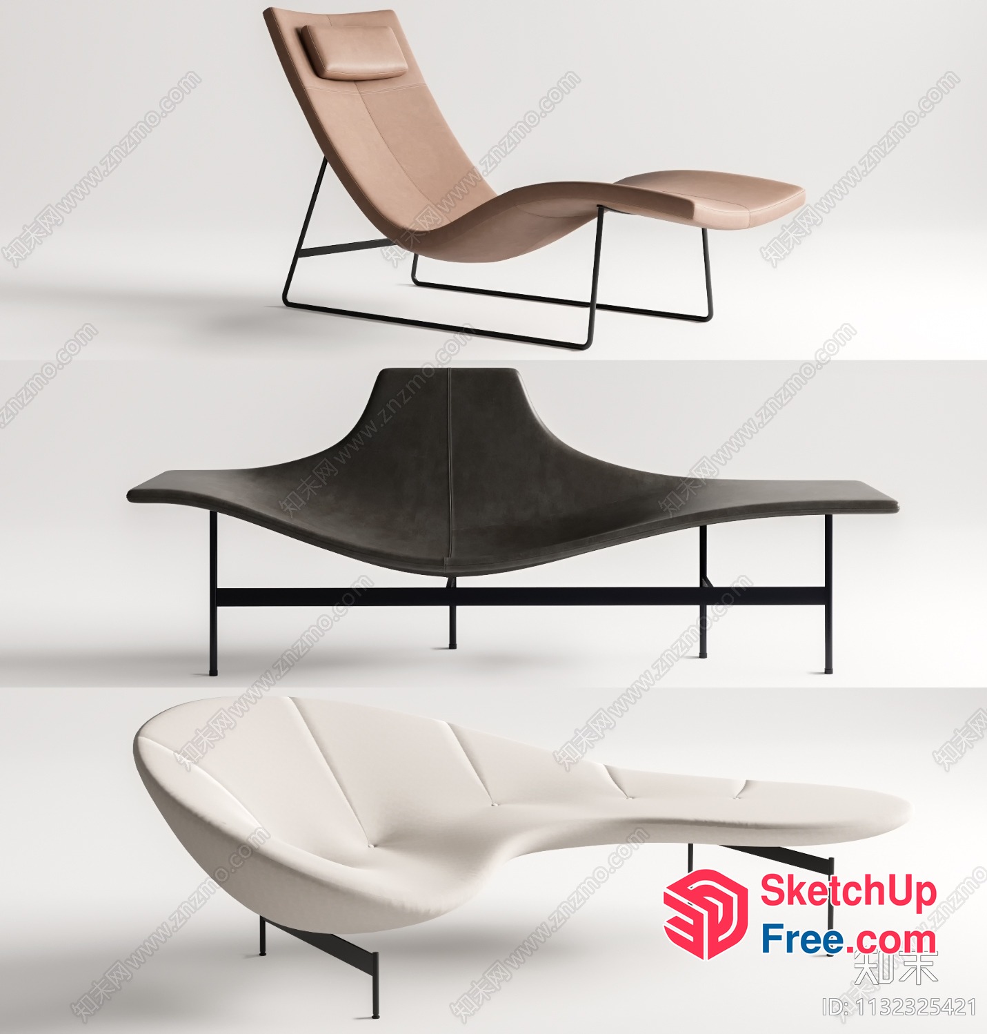 Curved Sofa Designs For Modern Living Spaces 3D SketchUp File