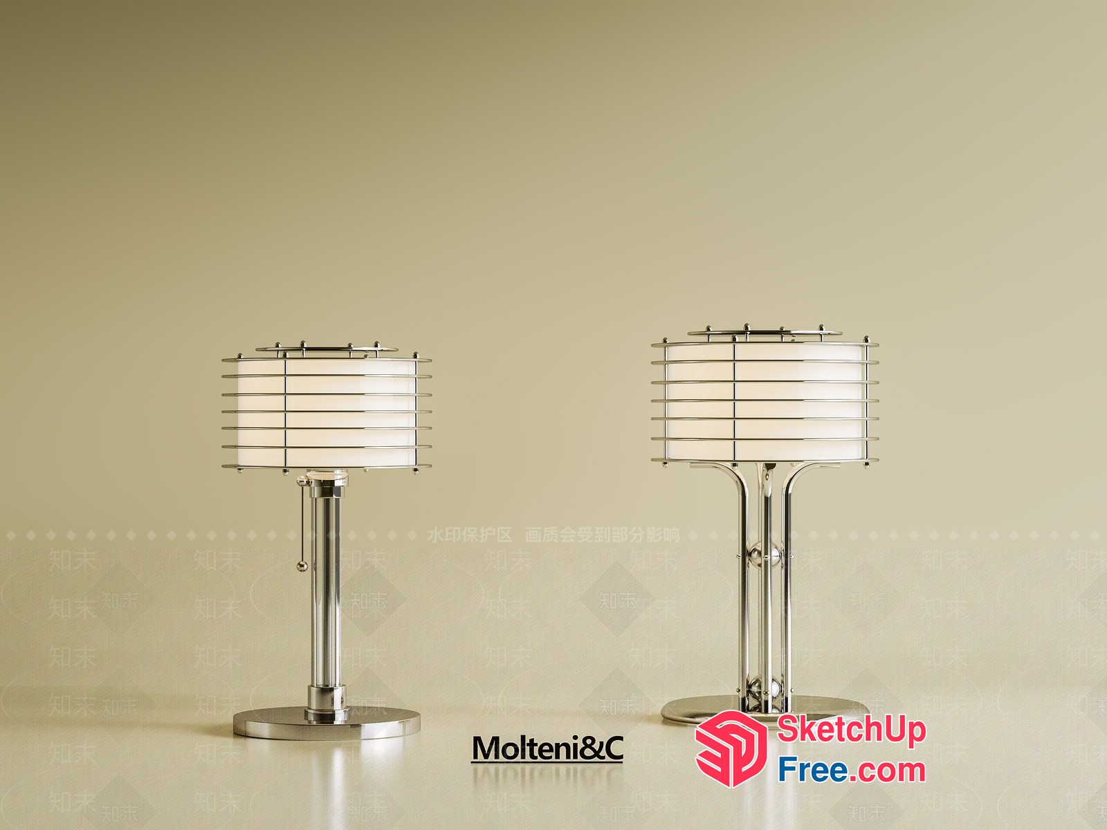 Modern Elegant Table Lamps 3D SketchUp File
