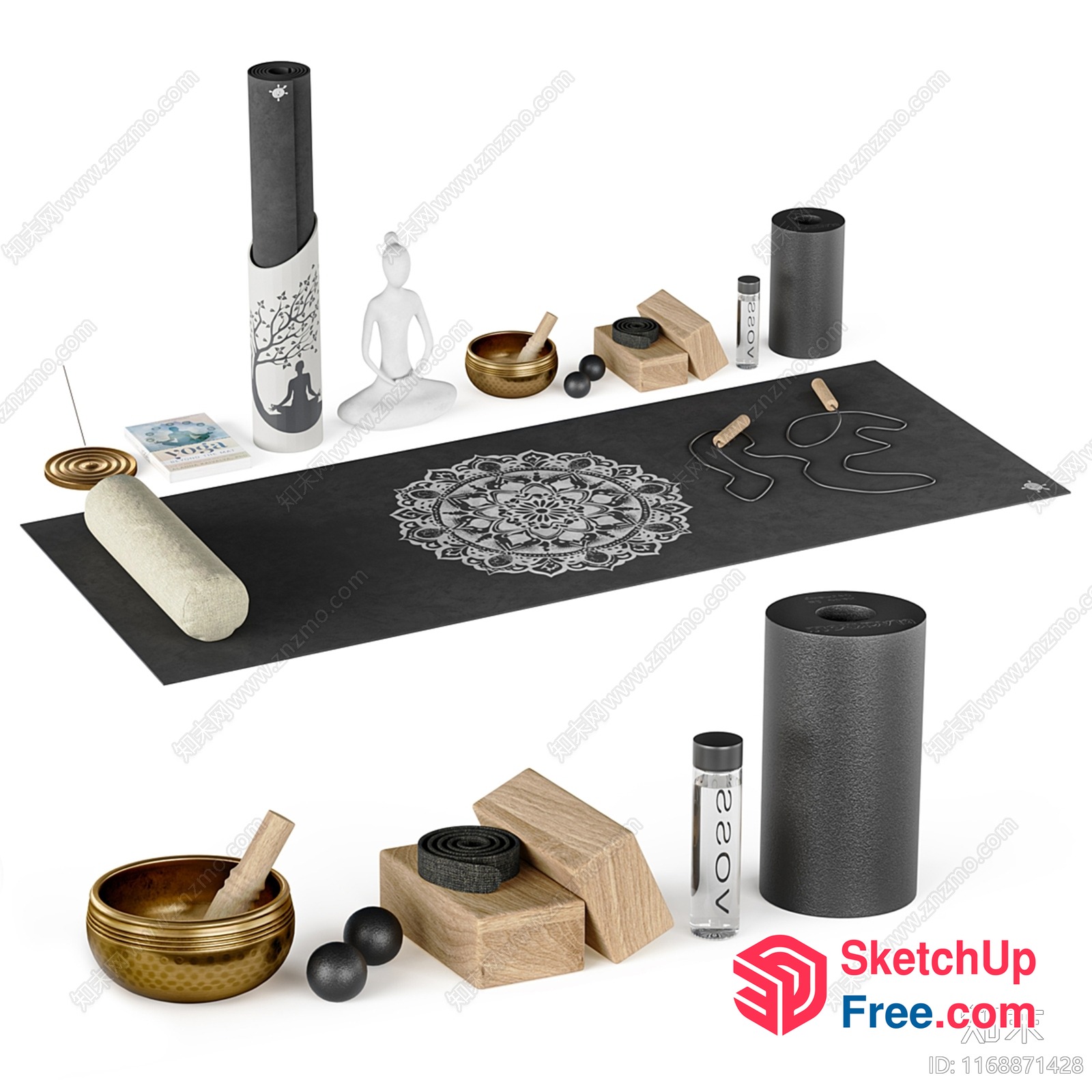 Yoga Accessories And Decorations 3D SketchUp File