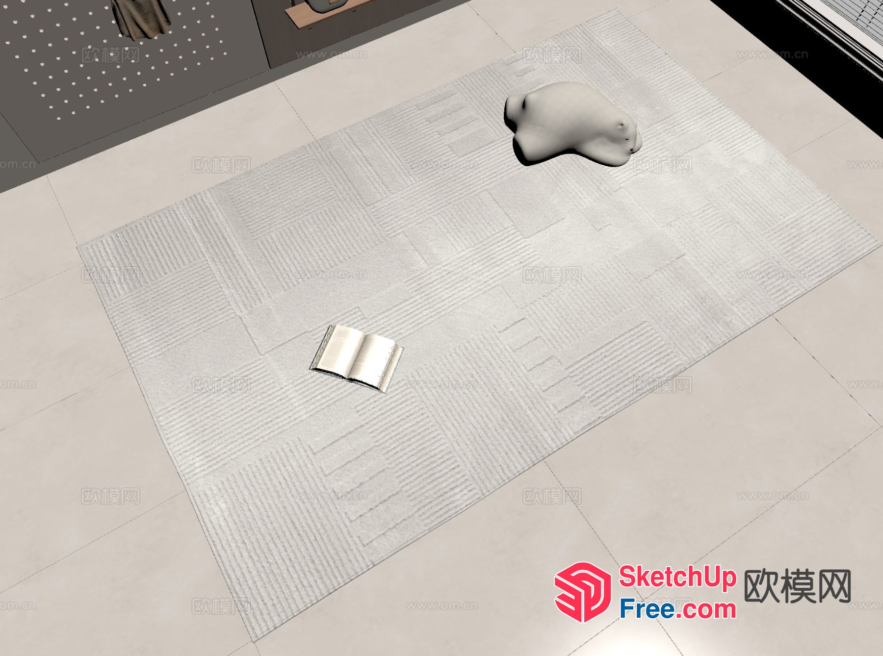 A Minimalist Japanese-Inspired Interior Space 3D SketchUp File