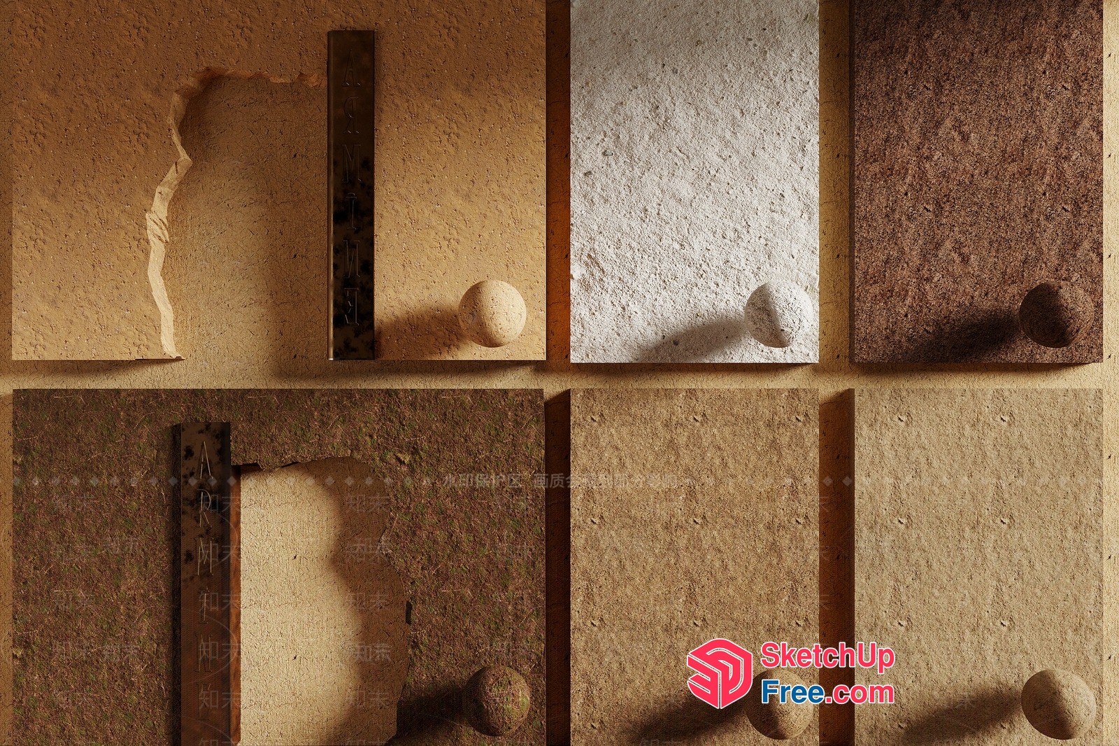 Minimalist Wabi-Sabi Style Wall Decor 3D SketchUp File
