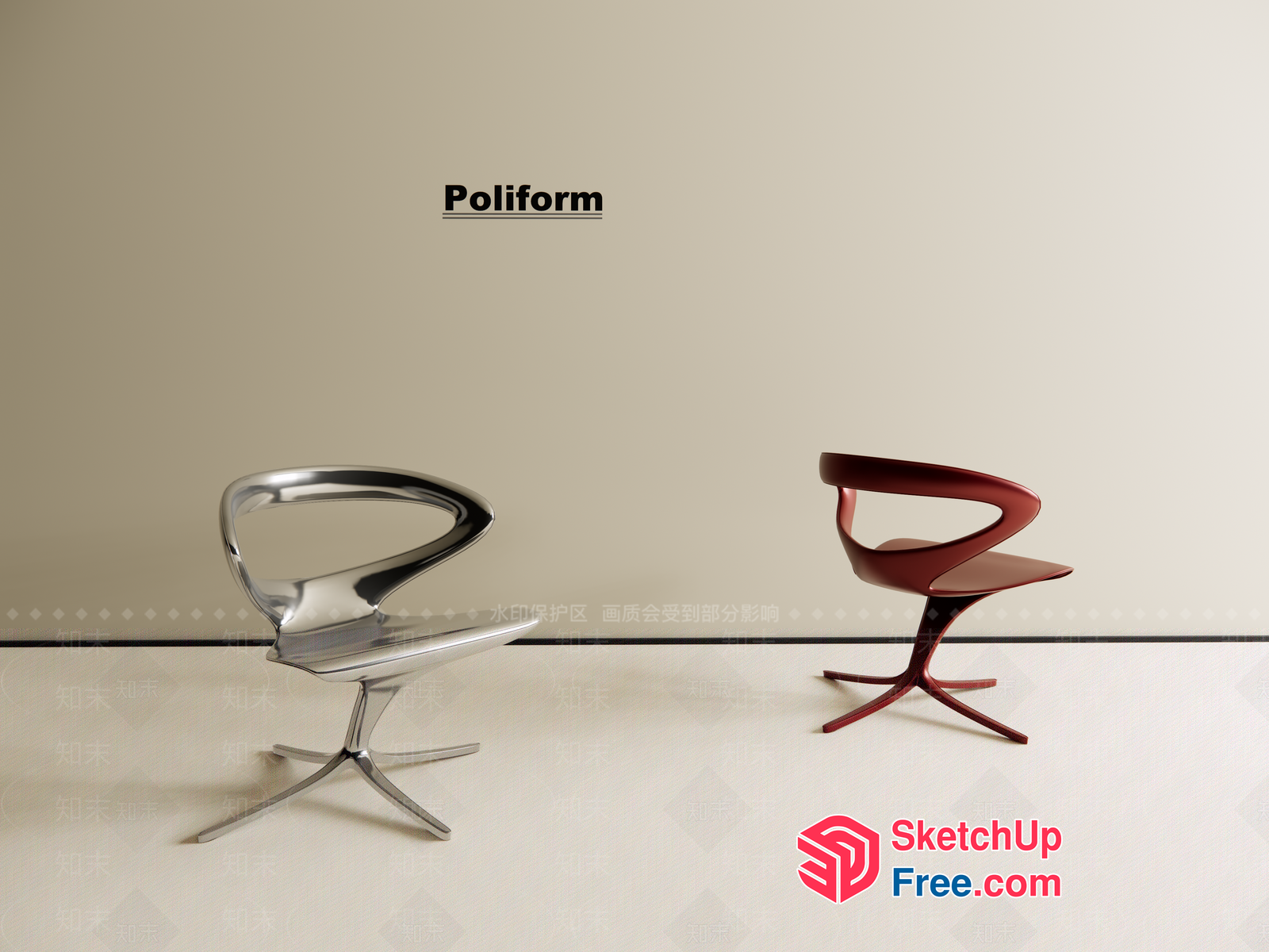 Poliform Chairs 3D SketchUp File