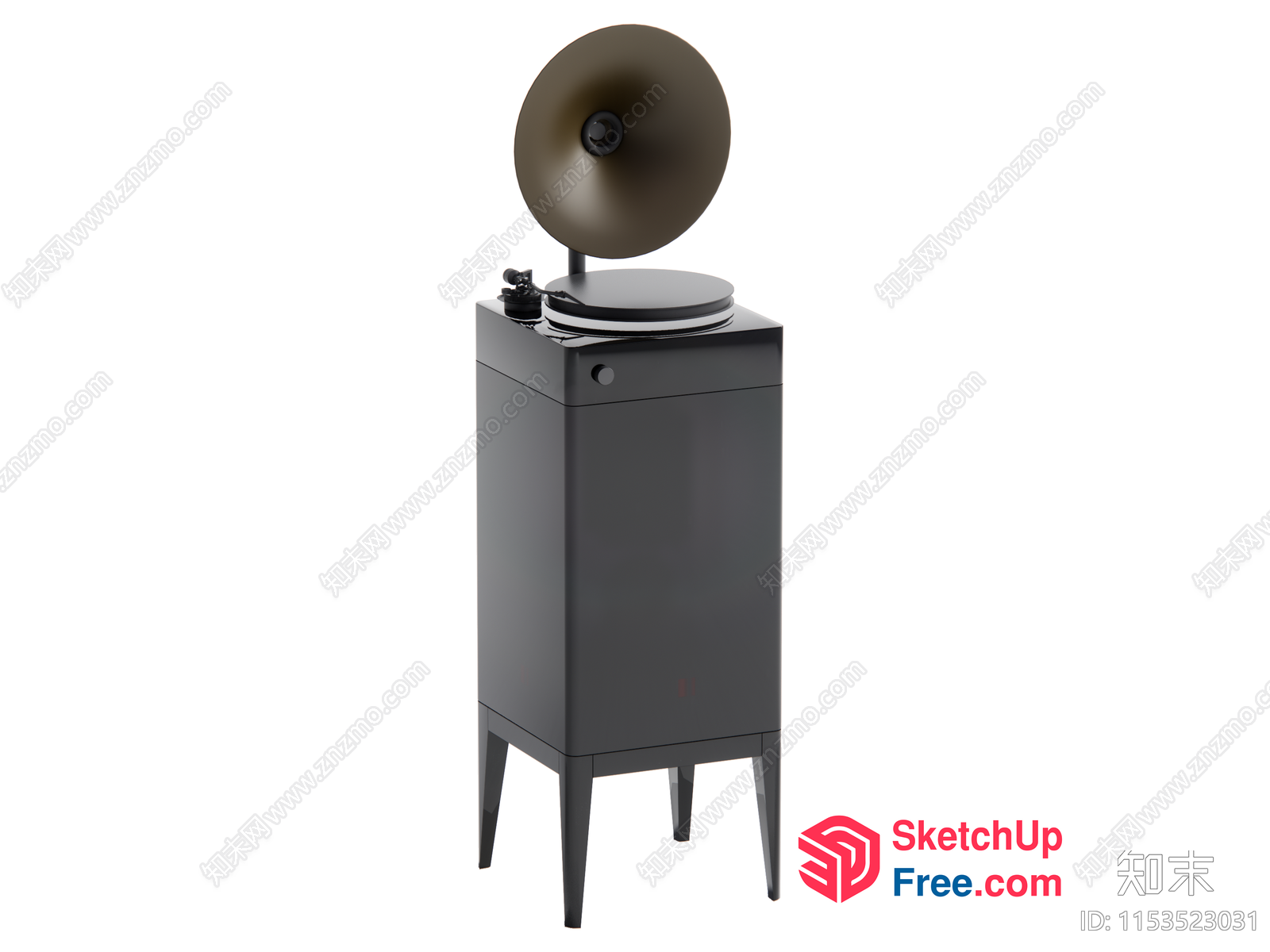 Black Modern Minimalist Interior Furniture 3D SketchUp File