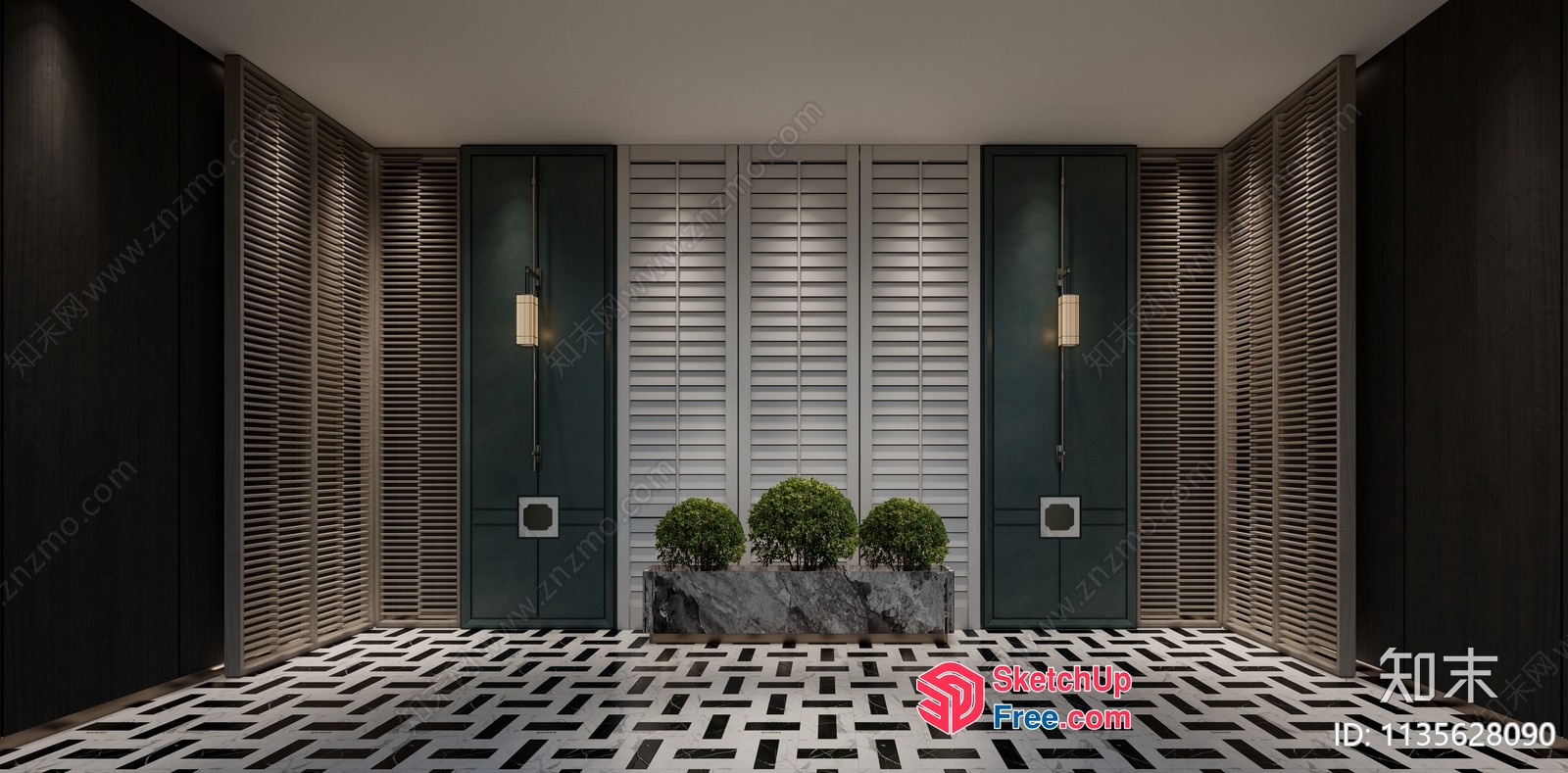 Modern Interior Design With Elegant Lighting And Greenery 3D SketchUp File