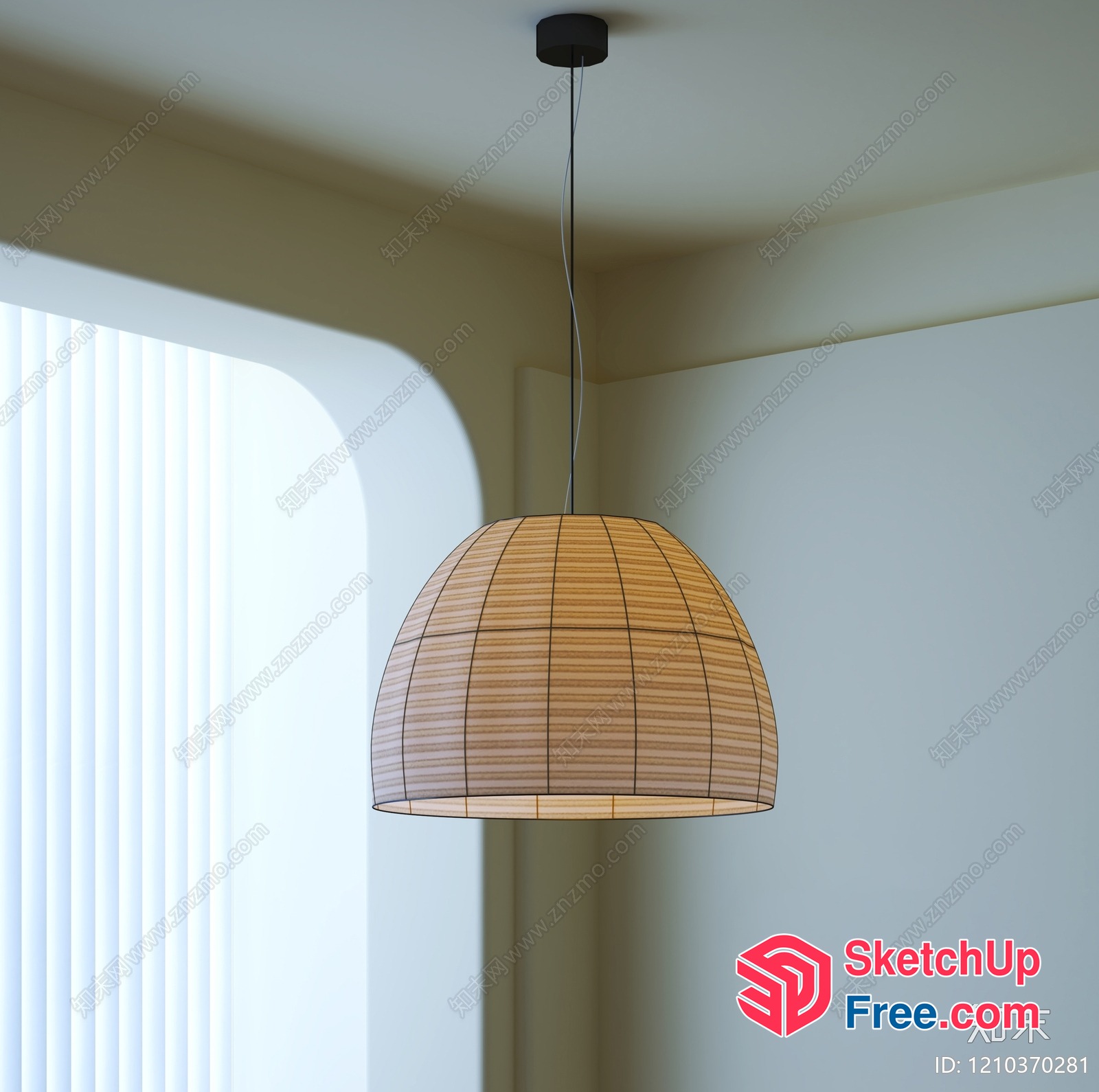 Elegant And Modern Hanging Light Fixture 3D SketchUp File