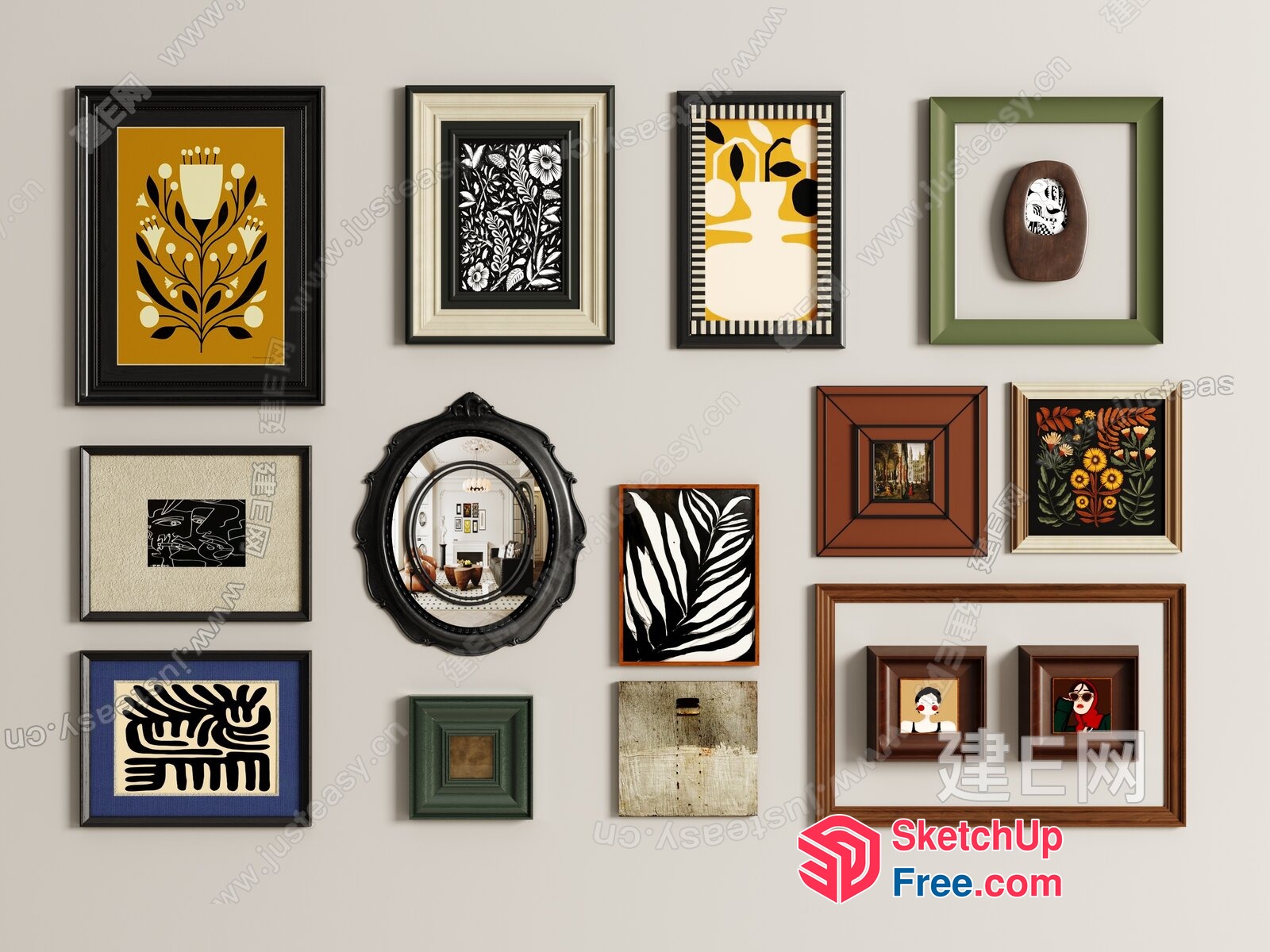 Wall Decorative Art Pieces 3D SketchUp File