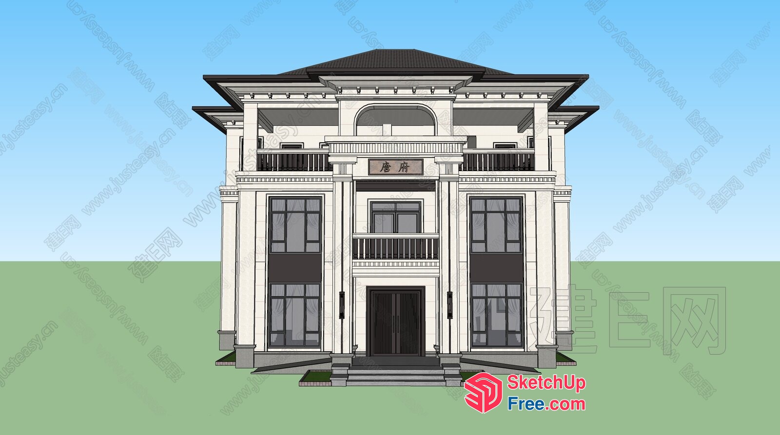Classic European-Style Villa 3D SketchUp File