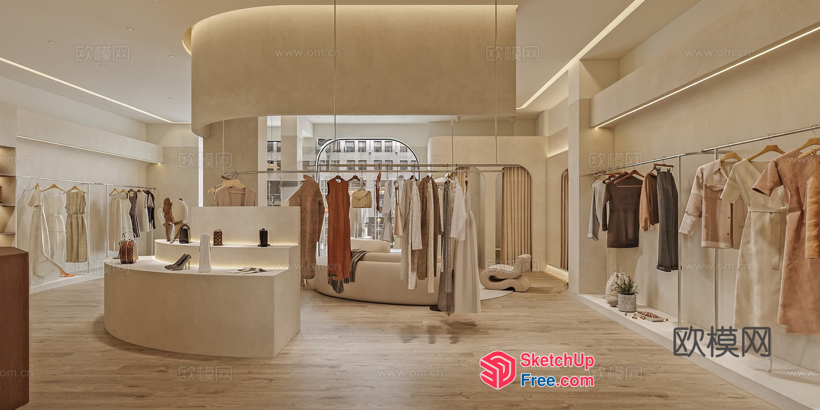 Luxurious And Modern Shopping Mall Interior 3D SketchUp File