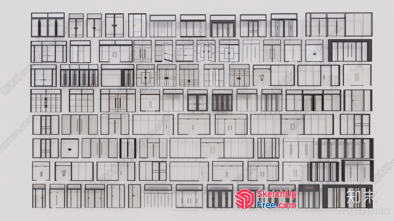 Modern Minimalist Furniture Arrangement 3D SketchUp File
