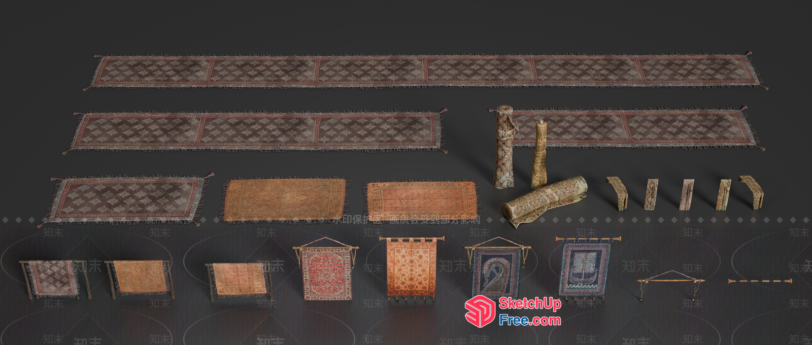 Oriental Rug Collection 3D SketchUp File