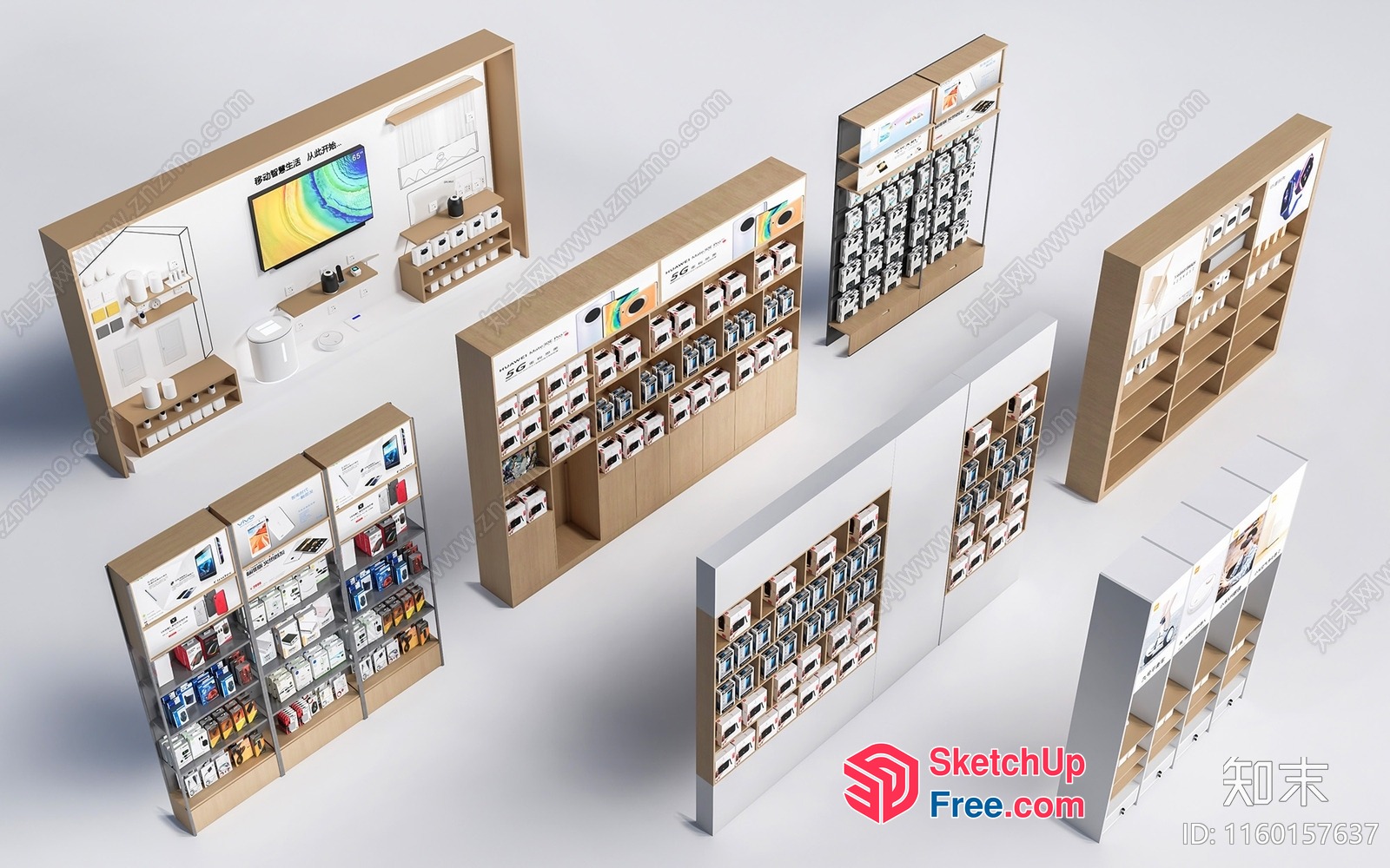 Modern Retail Store Display Furniture 3D SketchUp File