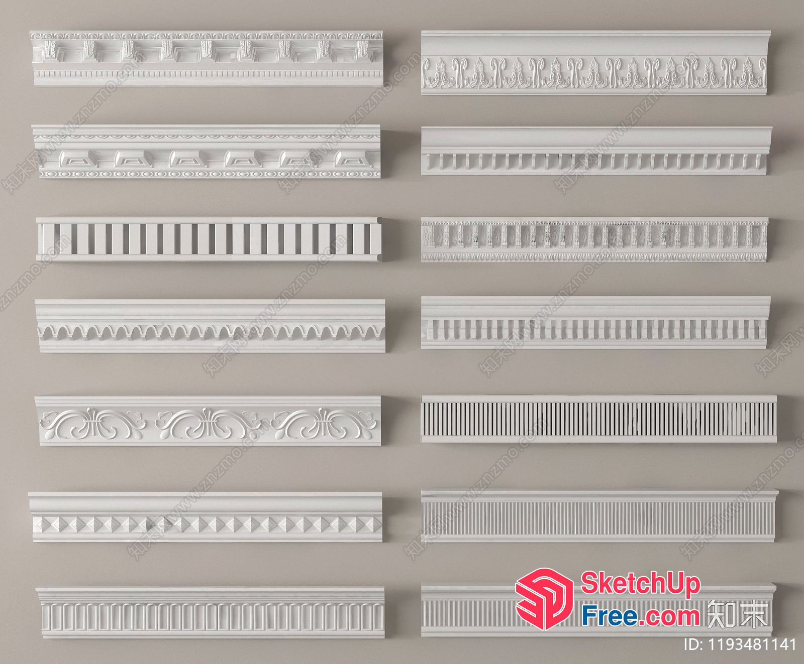 Classic Moulding Collection 3D SketchUp File