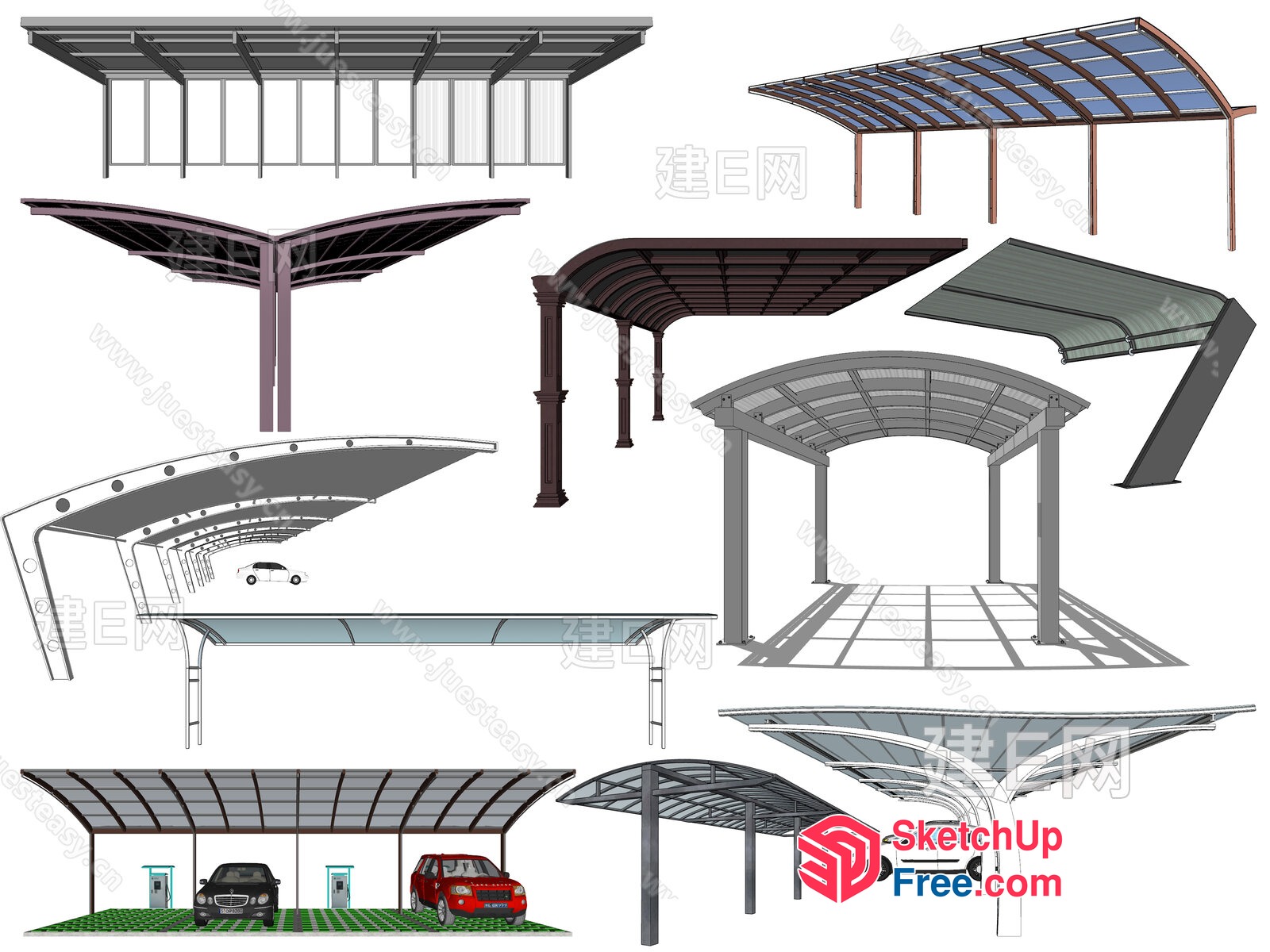 Carport Designs And Variations 3D SketchUp File