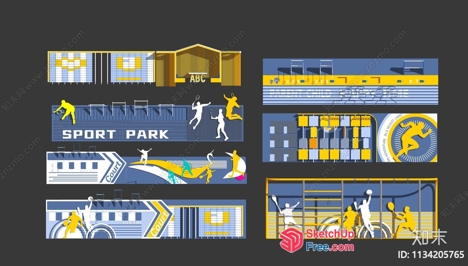 Sport Park Interior Design 3D SketchUp File
