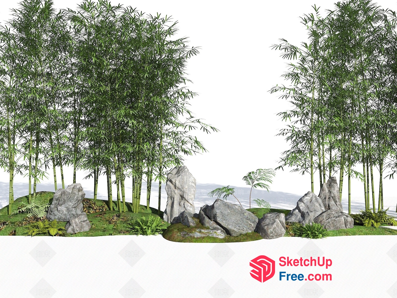 Serene Japanese-Inspired Landscape 3D SketchUp File