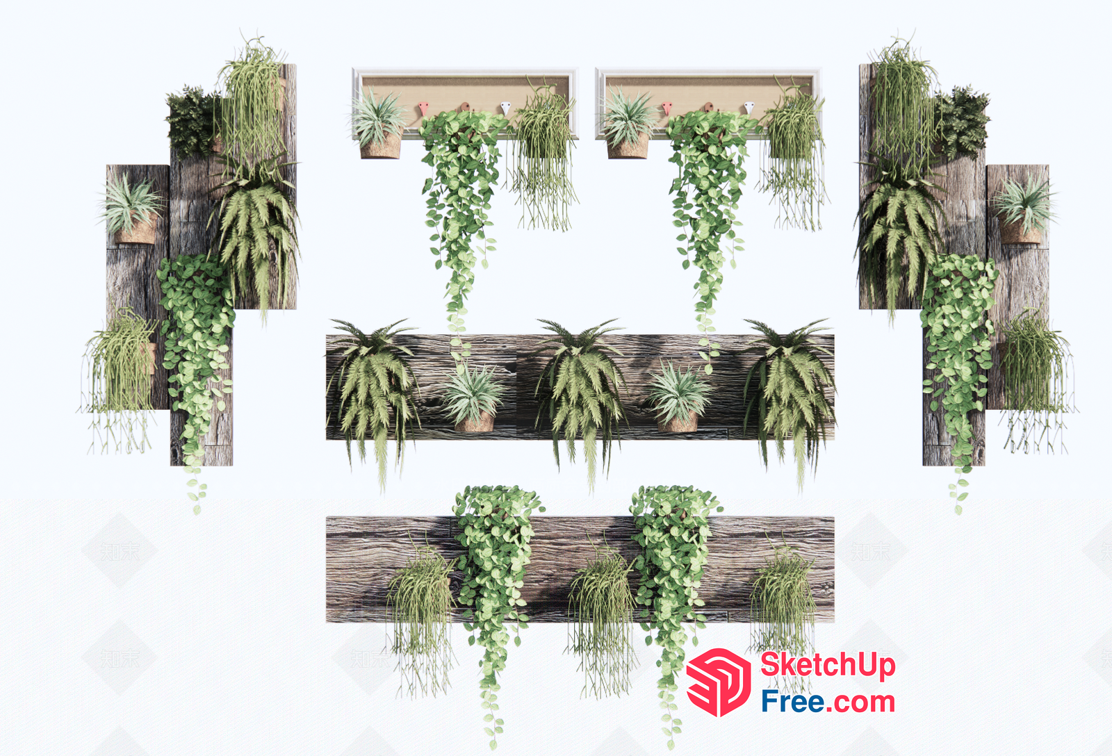 Greenery Wall Decorations 3D SketchUp File