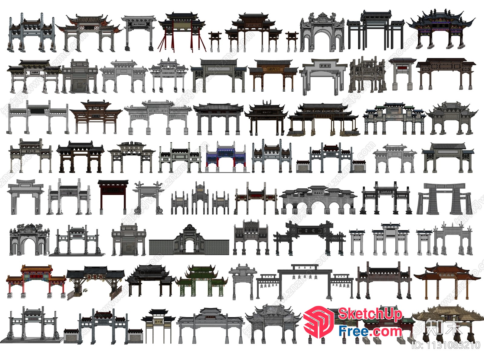 Asian Architecture Collection 3D SketchUp File