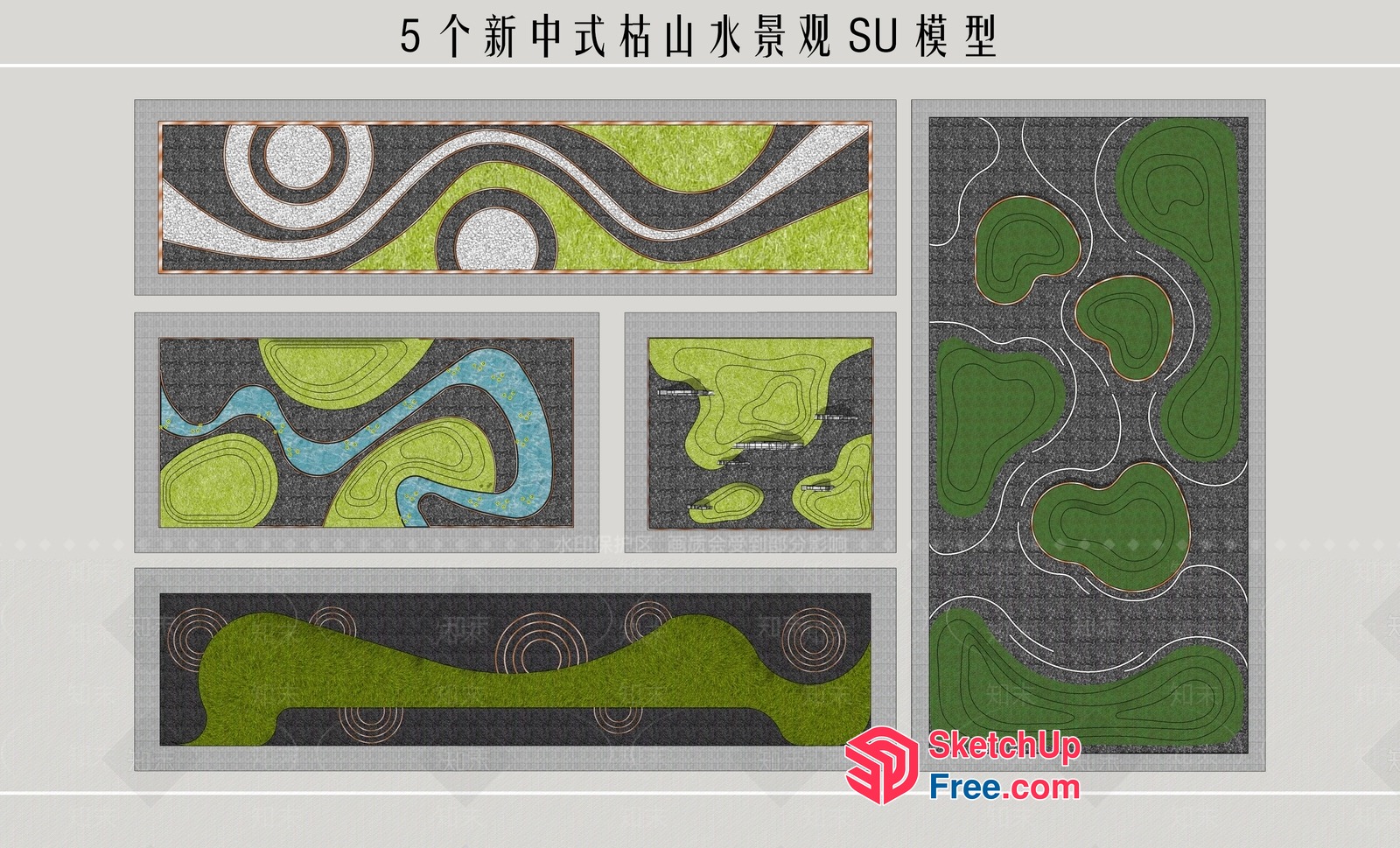 Colorful Abstract Artwork Collection 3D SketchUp File