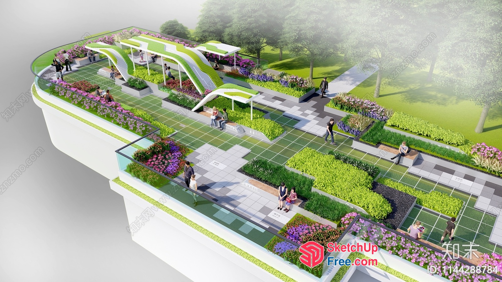 Rooftop Garden Oasis 3D SketchUp File