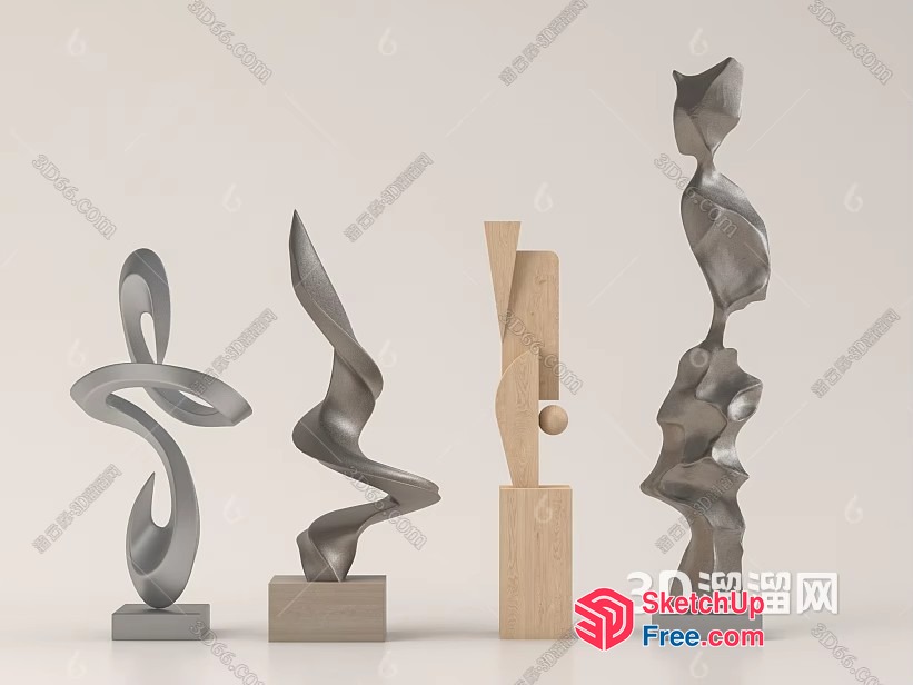 Abstract Sculpture Collection 3D SketchUp File