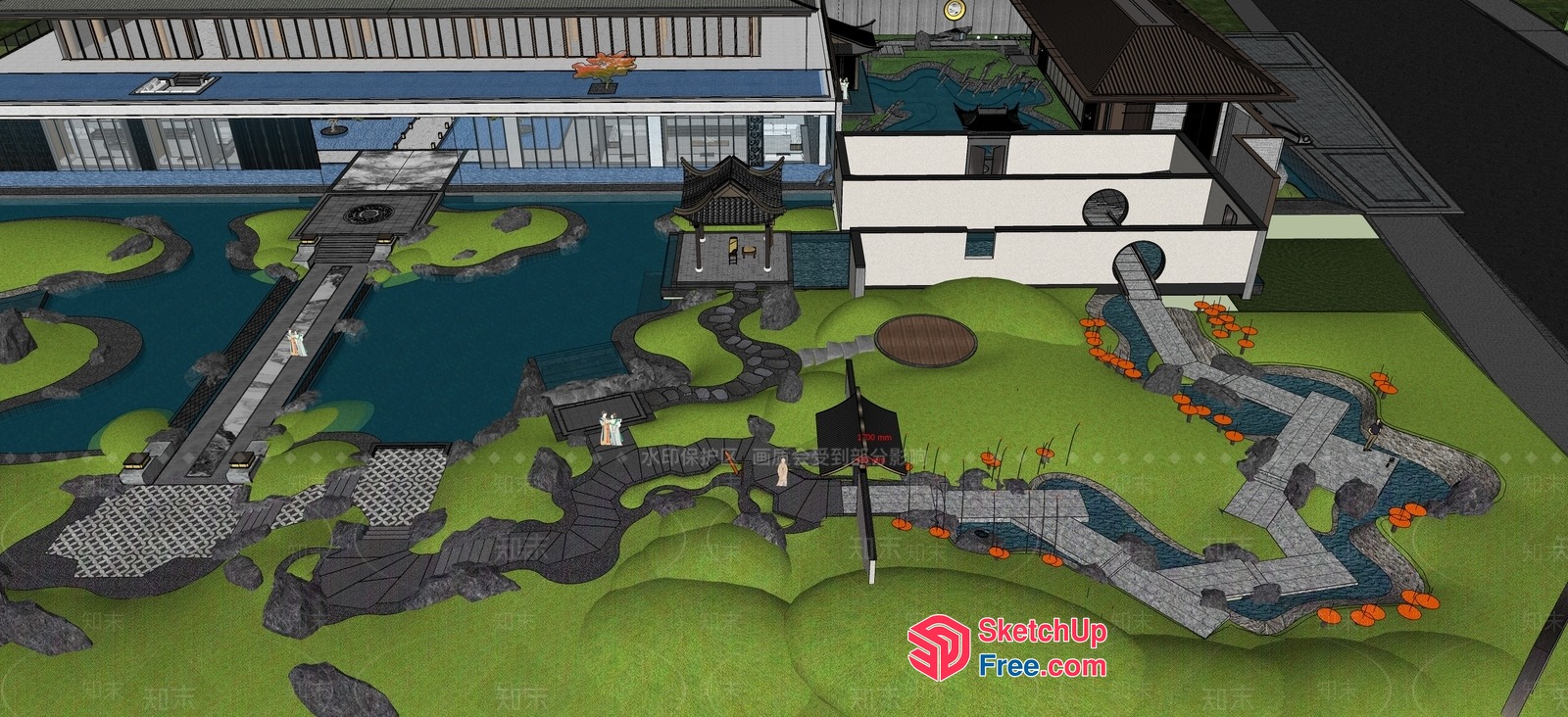 Asian-Inspired Villa With Traditional Japanese Decor 3D SketchUp File