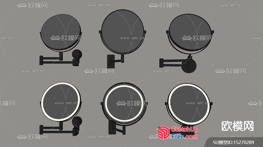 Round Mirrors On Stands 3D SketchUp File