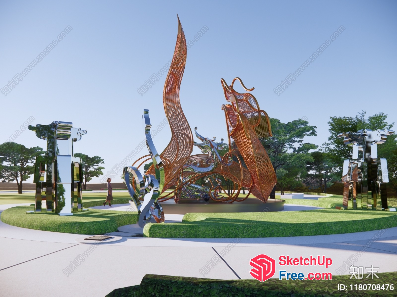 Modern Art Installation 3D SketchUp File
