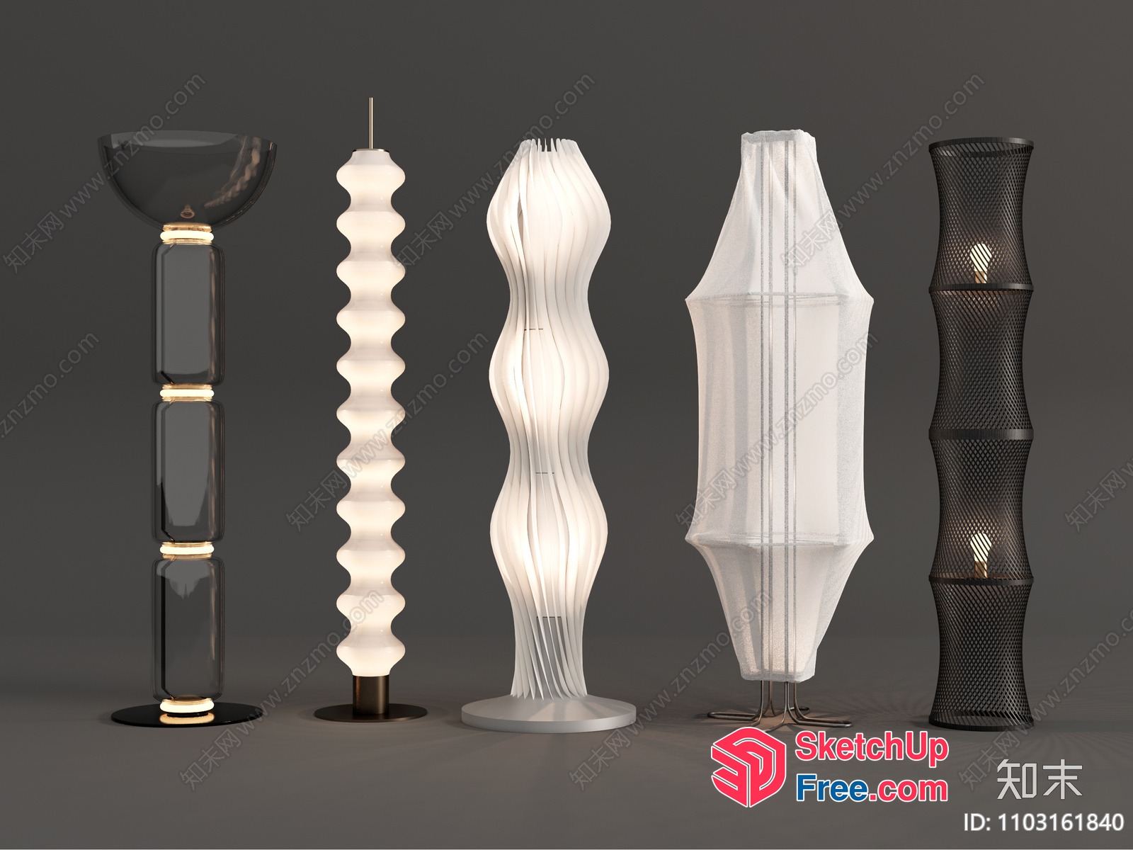 Modern Floor Lamps Collection 3D SketchUp File