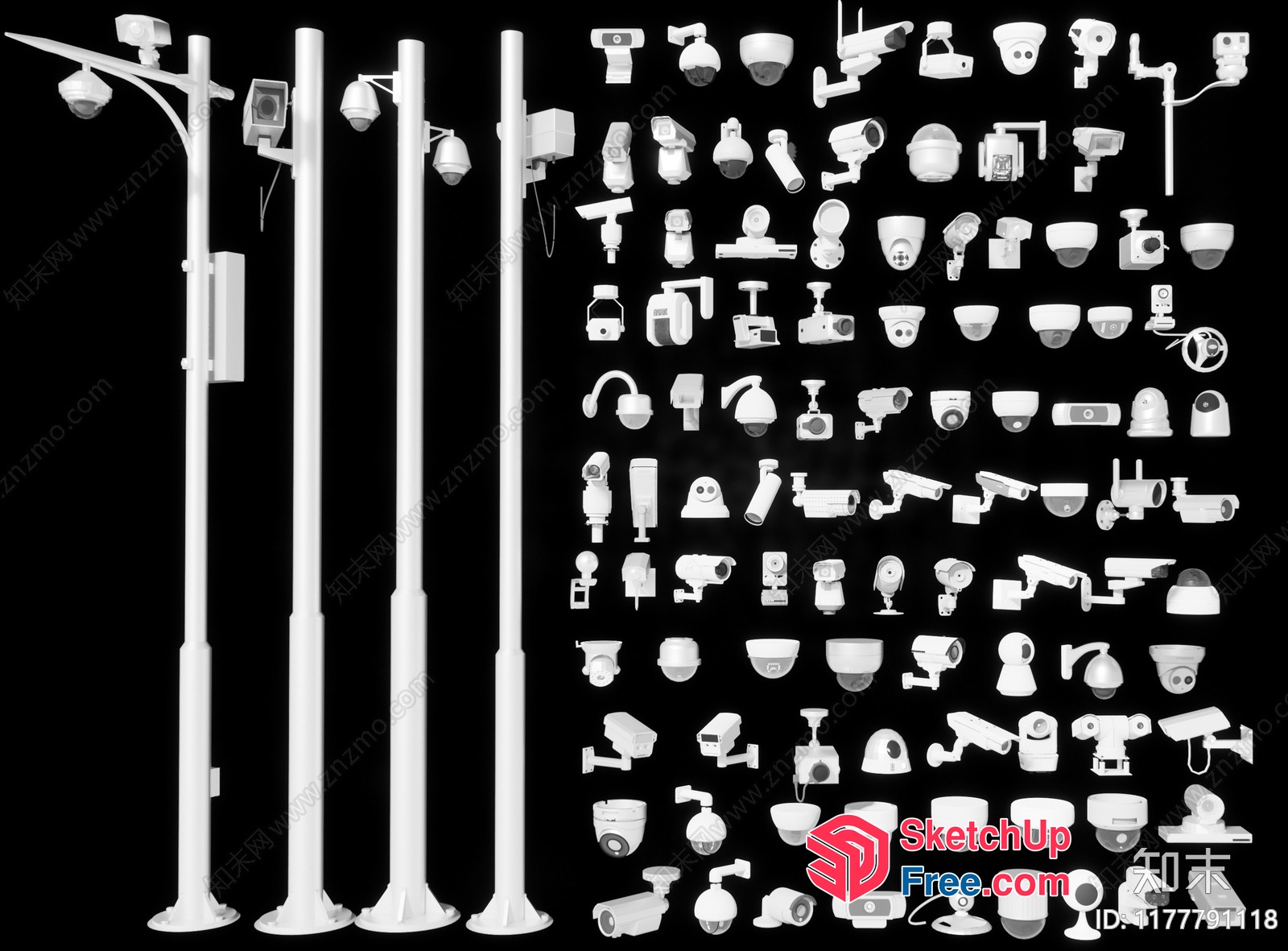 Security Camera Installations And Accessories 3D SketchUp File