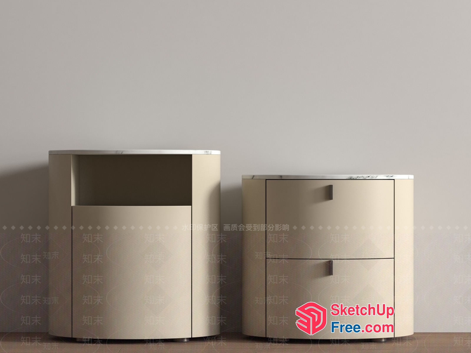 Modern Furniture Pieces With Storage And Display Space 3D SketchUp File