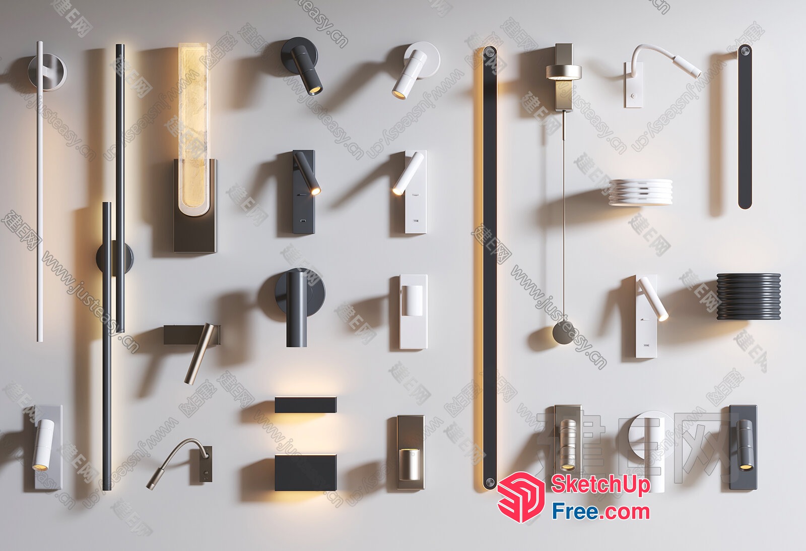 Modern Lighting Fixtures Collection 3D SketchUp File
