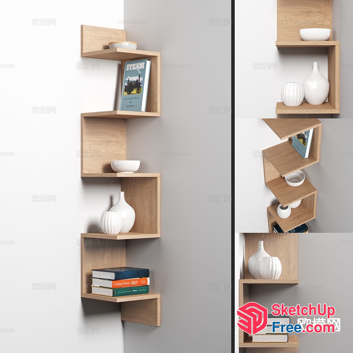 Unique Shelves And Decorations 3D SketchUp File