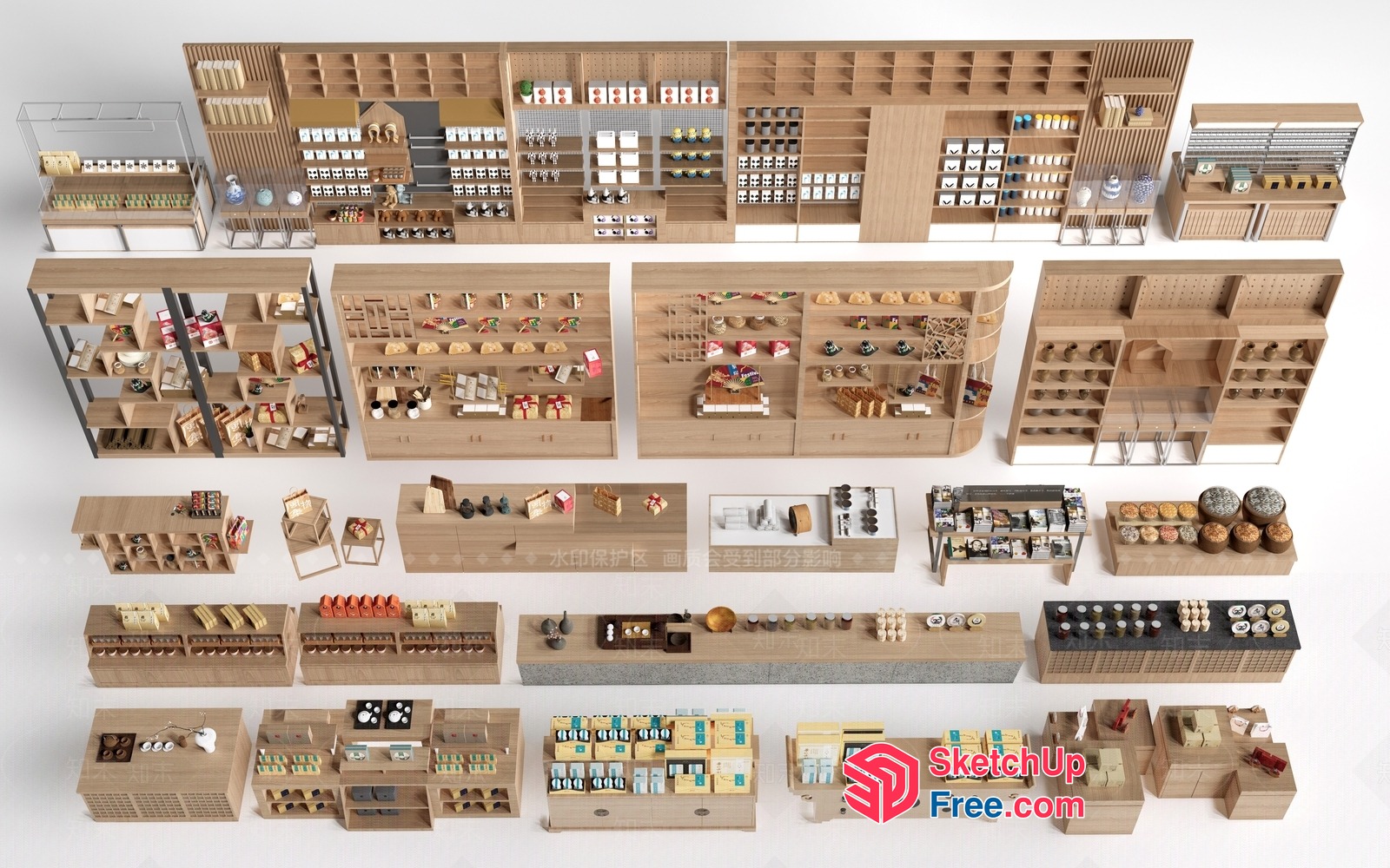Miniature Furniture Store Interior 3D SketchUp File