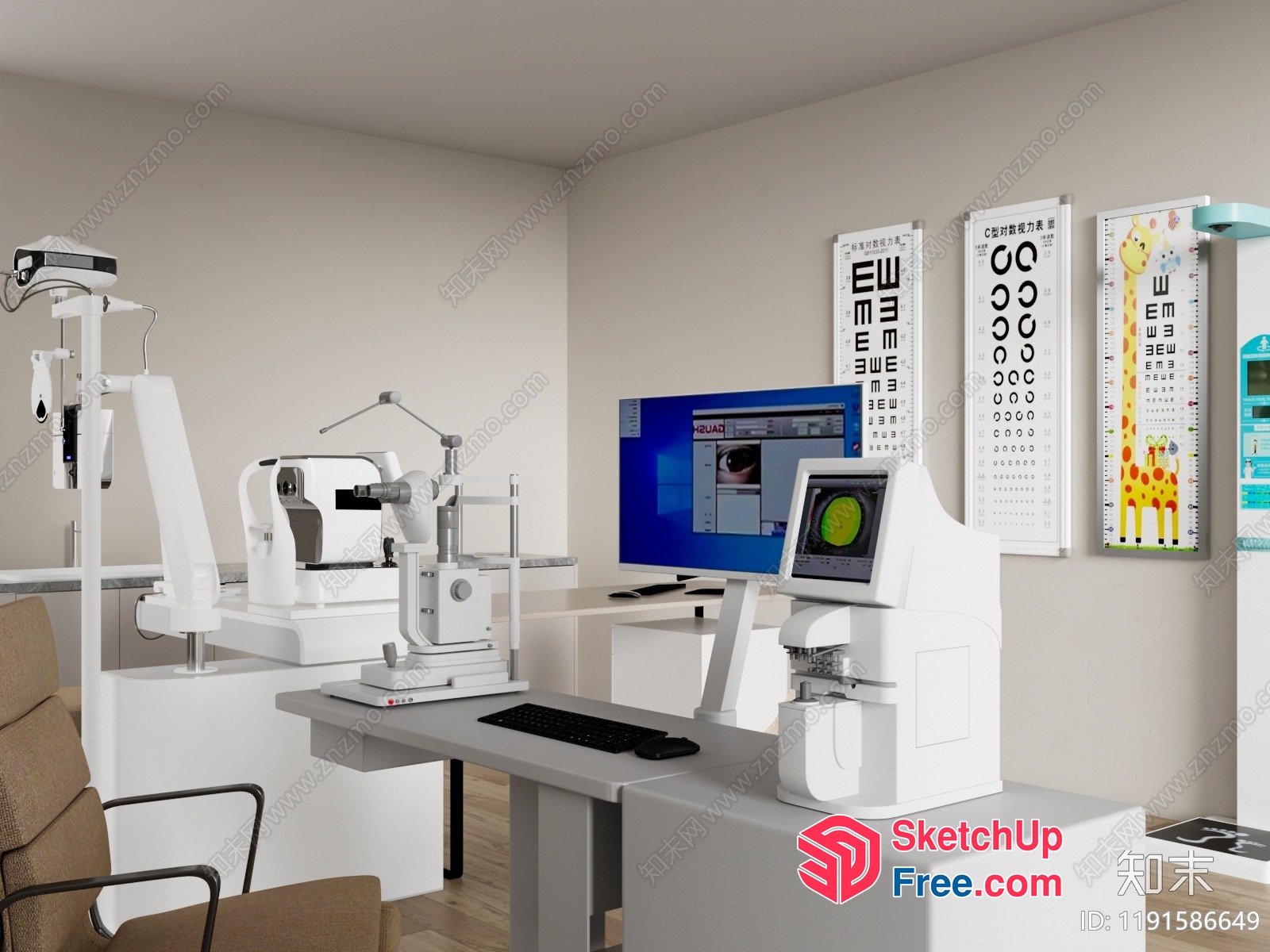 Modern Optometrist Office 3D SketchUp File