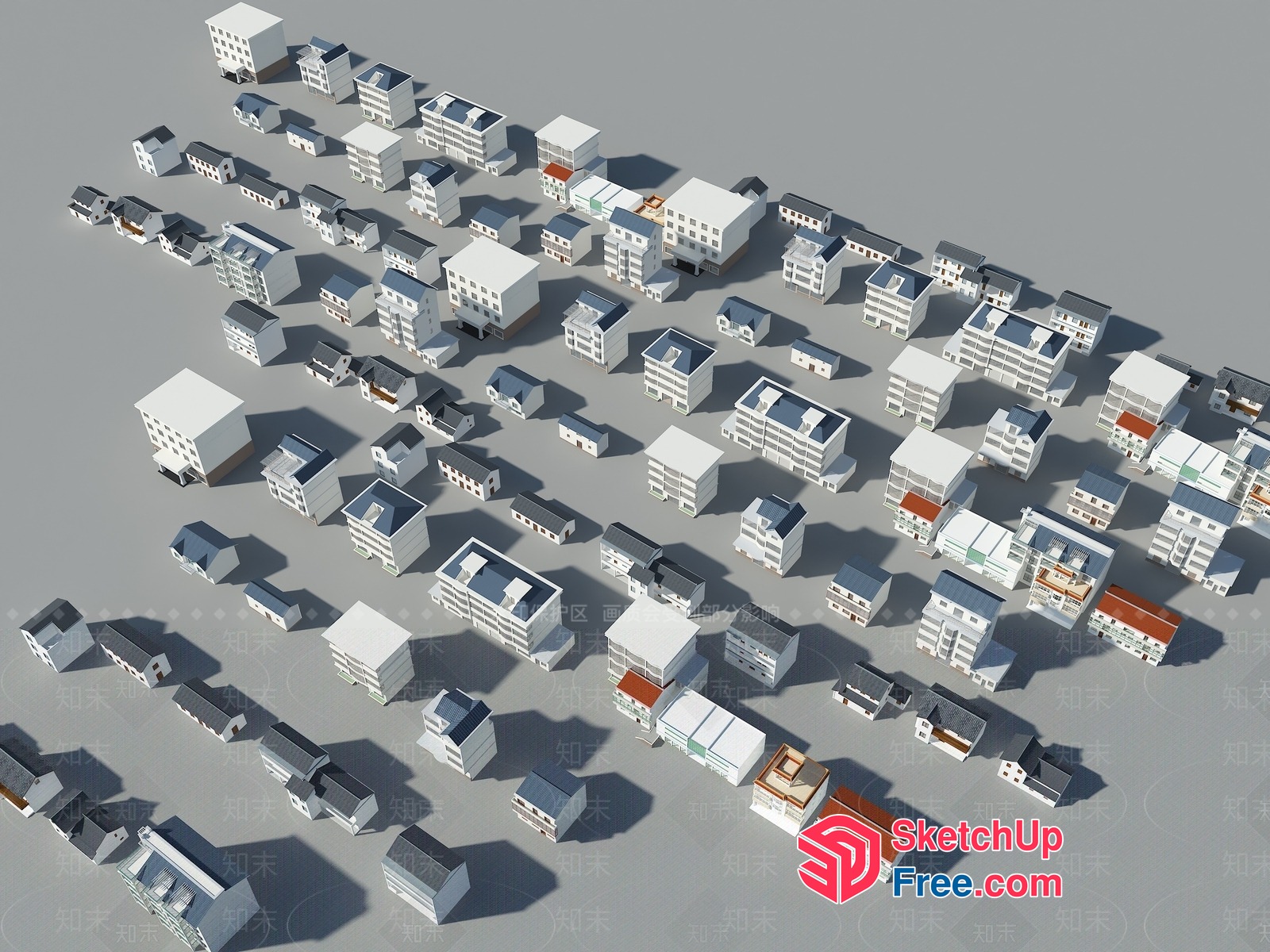 3D Model Of Various Buildings And Structures 3D SketchUp File
