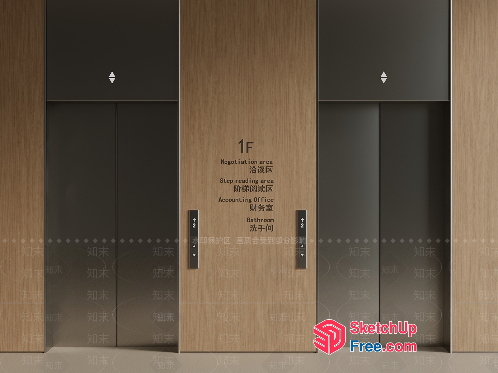 Elevator Doors And Controls 3D SketchUp File