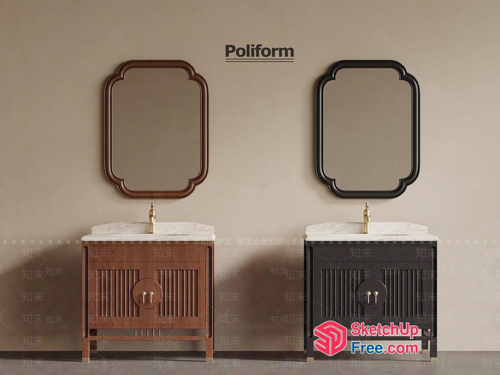 Poliform Bathroom Furniture Collection 3D SketchUp File