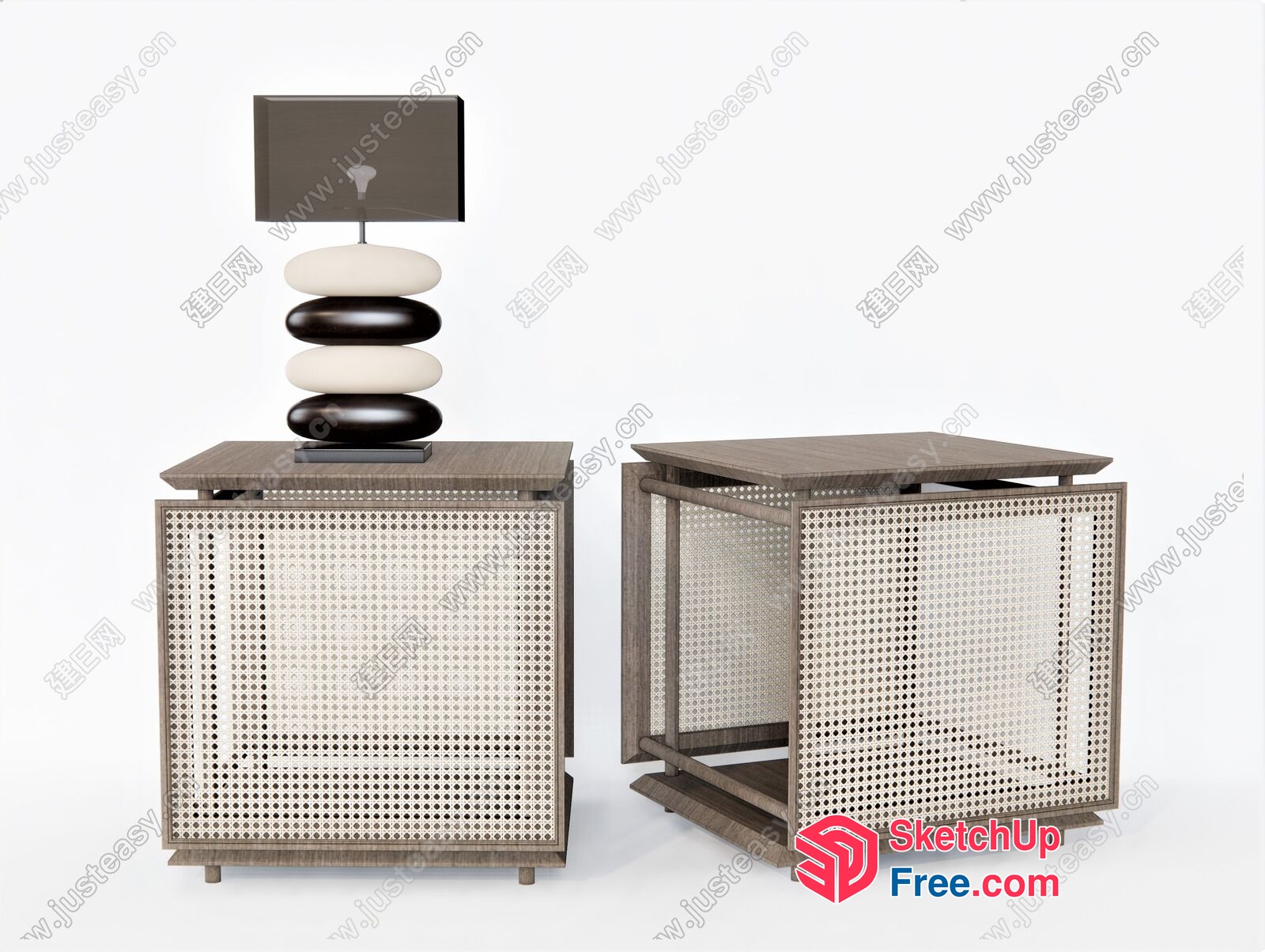Modern Rattan Furniture Collection 3D SketchUp File